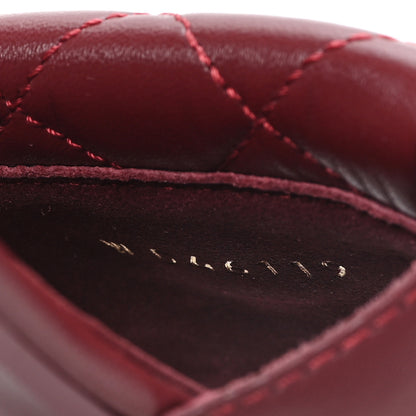 Chanel Lambskin Quilted Turnlock Flat Mules 35 Burgundy 9 of 10