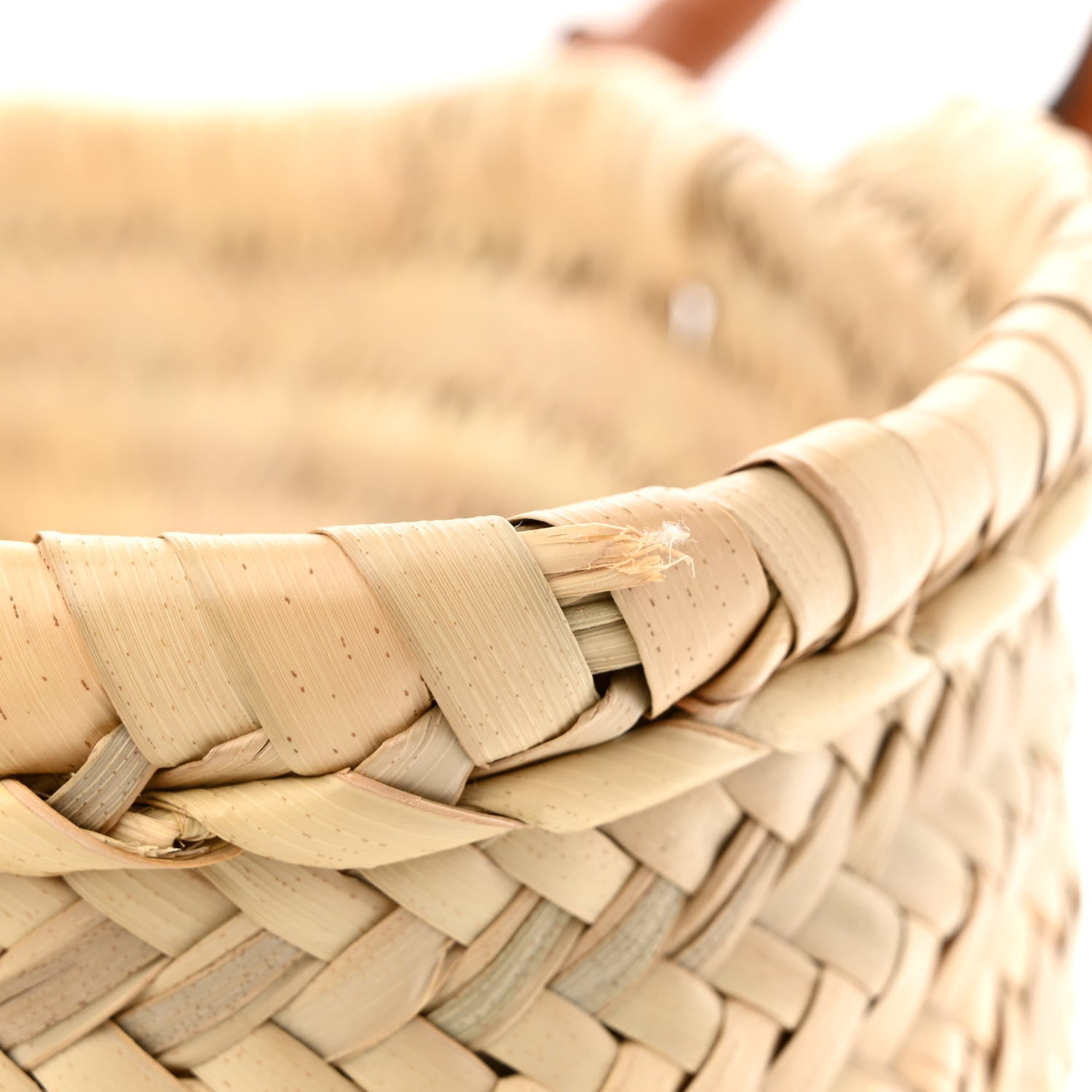 Chloe Raffia Small Grain Calfskin Medium Marcie Basket Tan 11 of 12