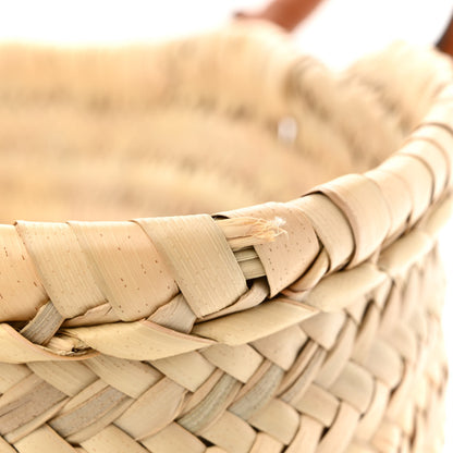 Chloe Raffia Small Grain Calfskin Medium Marcie Basket Tan 11 of 12