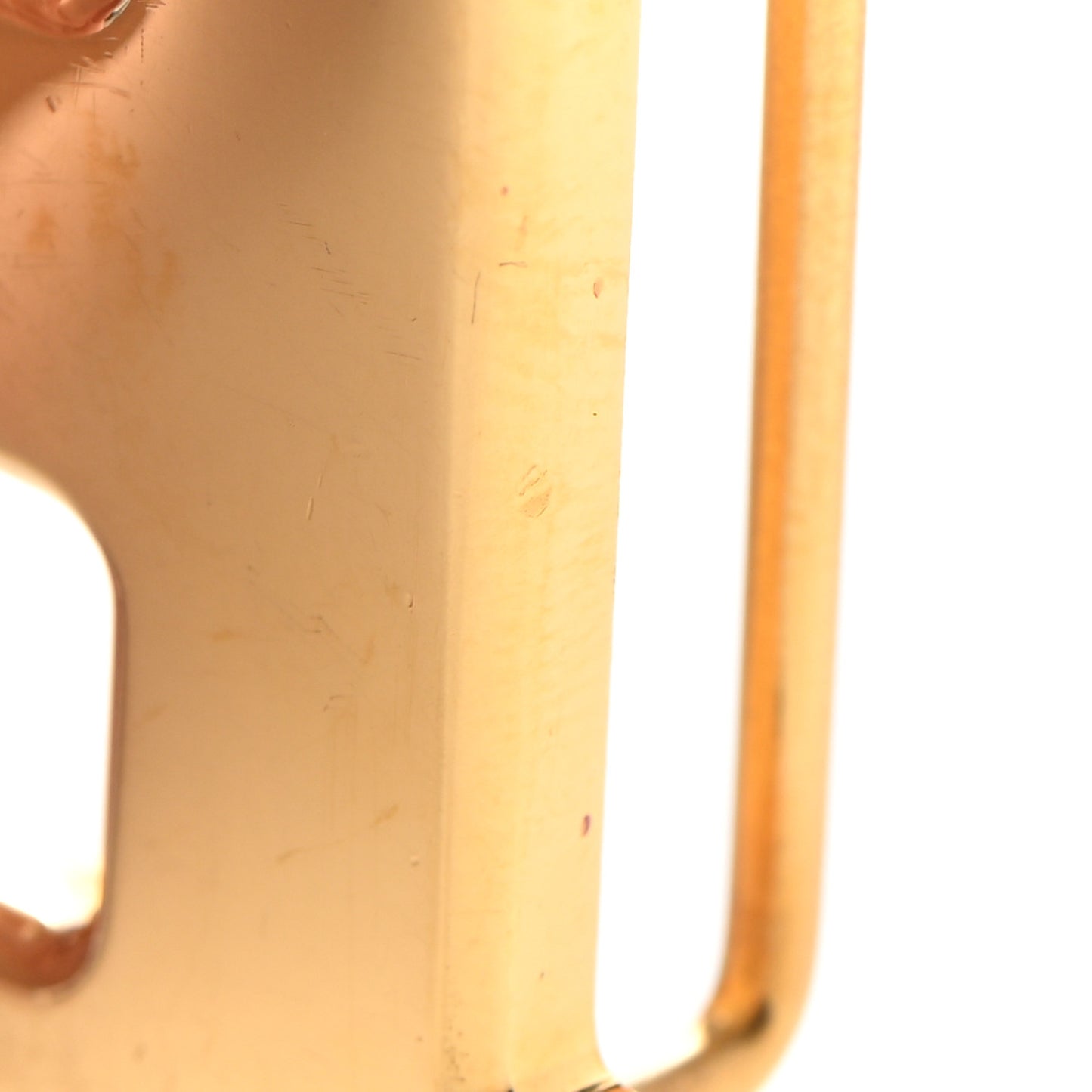 Polished 32mm H Belt Buckle Gold