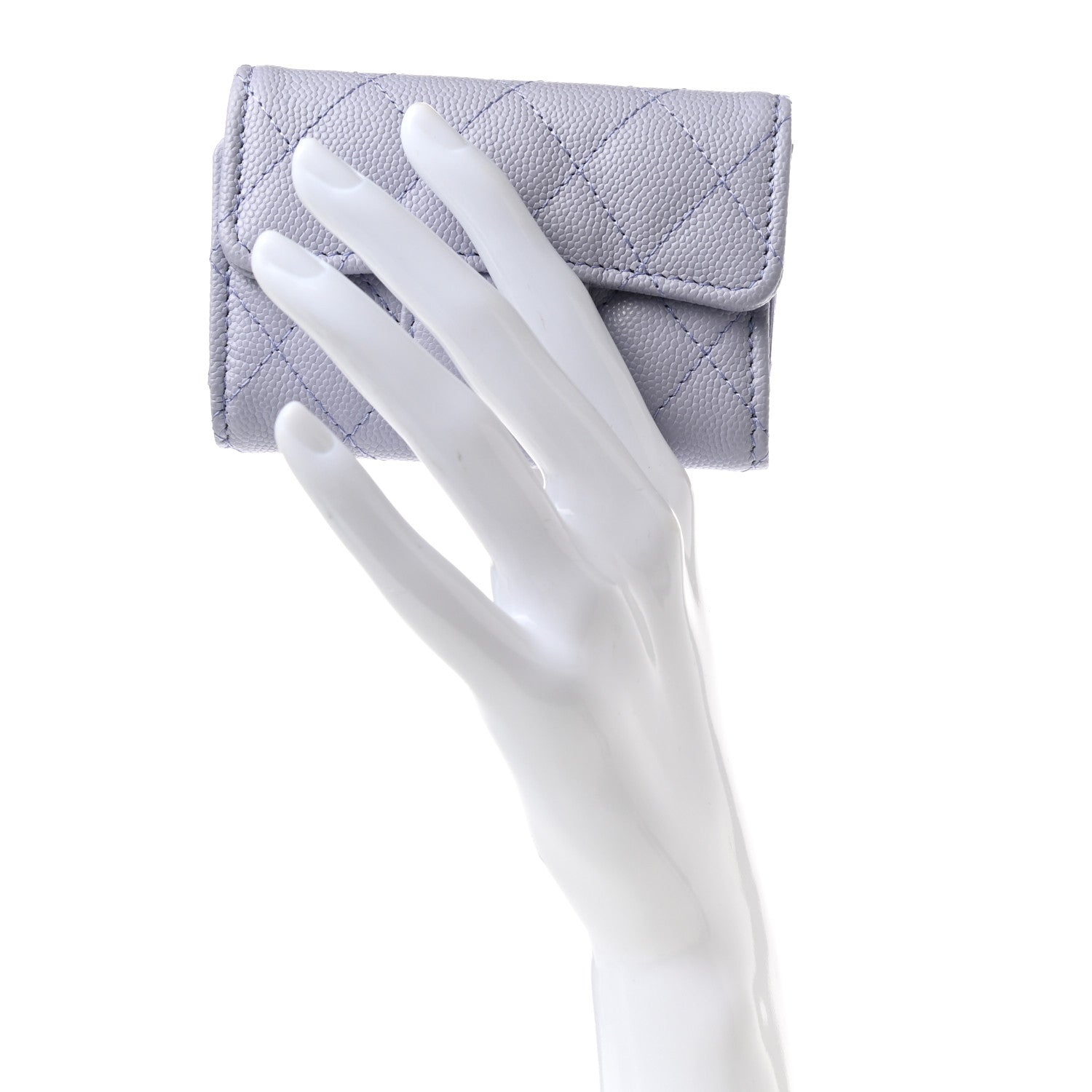 Chanel Caviar Quilted Classic 4 Key Holder Wallet Light Purple 2 of 12