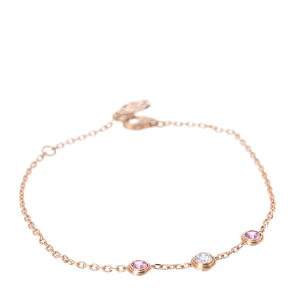 Cartier 18K Pink Gold Diamond Pink Sapphire D'Amour Bracelet 1 of 5