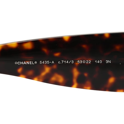 Chanel Acetate Rectangle Sunglasses 5435-A Tortoise 5 of 7
