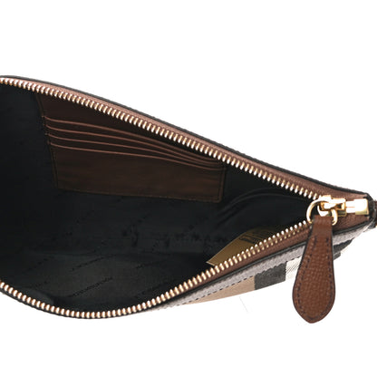 Burberry House Check Derby Peyton Crossbody Clutch Bag Tan 5 of 9