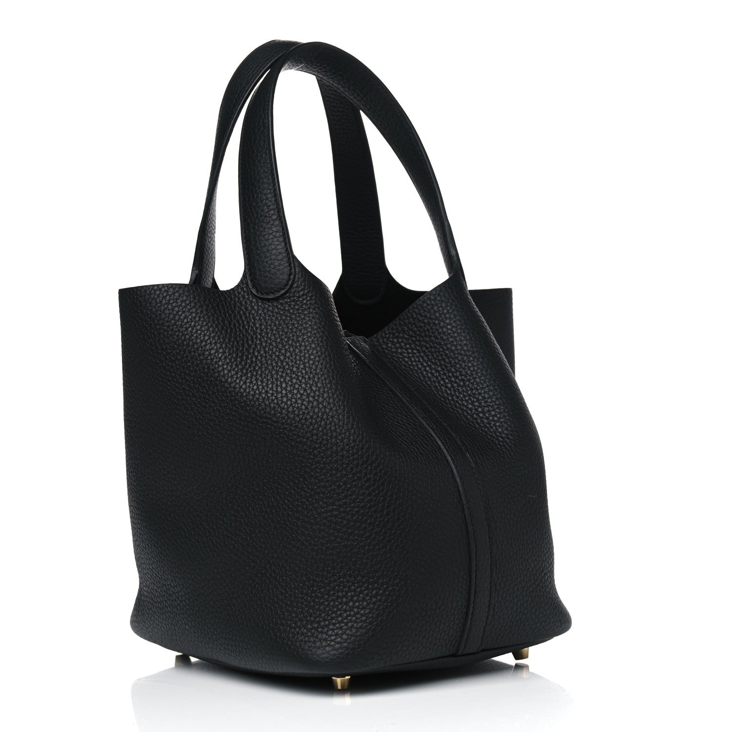 Hermes Taurillon Clemence Picotin Lock 22 MM Black 2 of 5