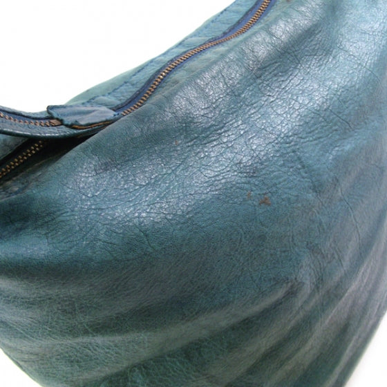Leather Day Hobo Turquoise