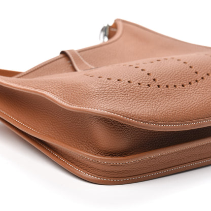 Hermes Taurillon Clemence Evelyne III PM Gold 8 of 9