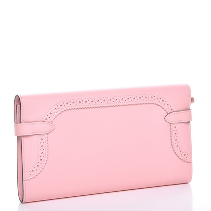 Hermes Swift Ghillies Kelly Longue Wallet Rose Sakura 3 of 8
