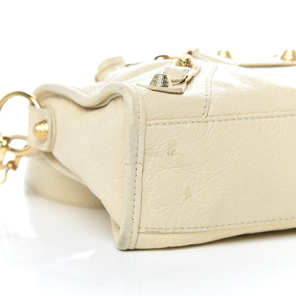 Balenciaga Agneau Giant 12 Gold Hardware Mini City Blanc Creme Light Craie 8 of 12