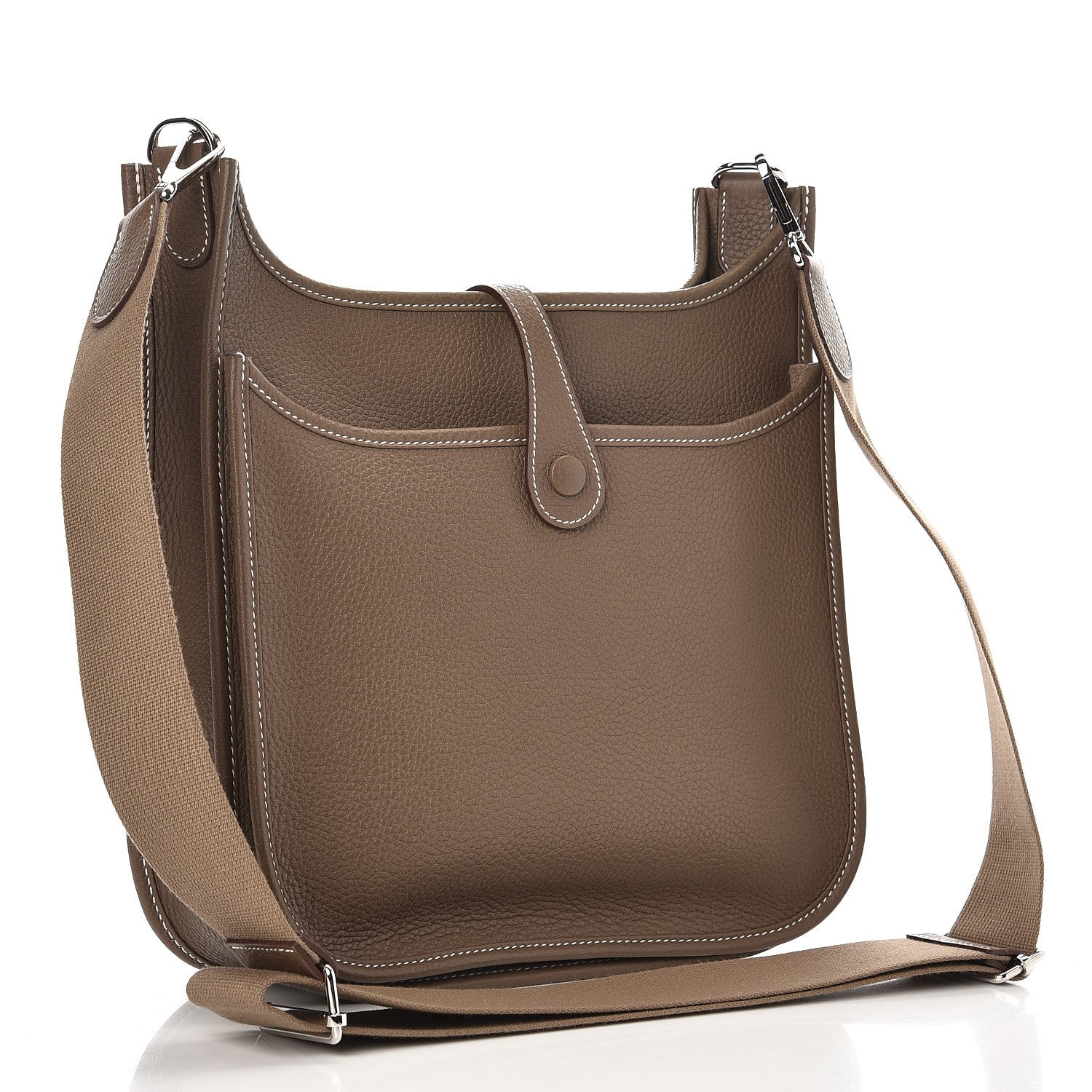 Hermes Taurillon Clemence Evelyne III PM Etoupe 3 of 8