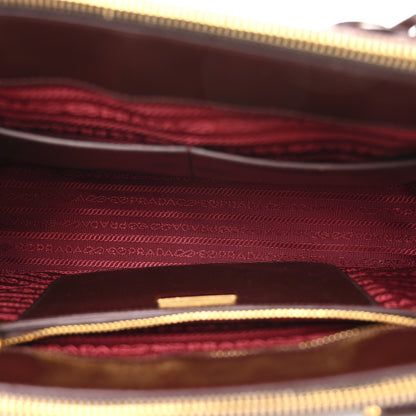 Prada Saffiano Vernice Galleria Front Pocket Tote Cherry 5 of 12