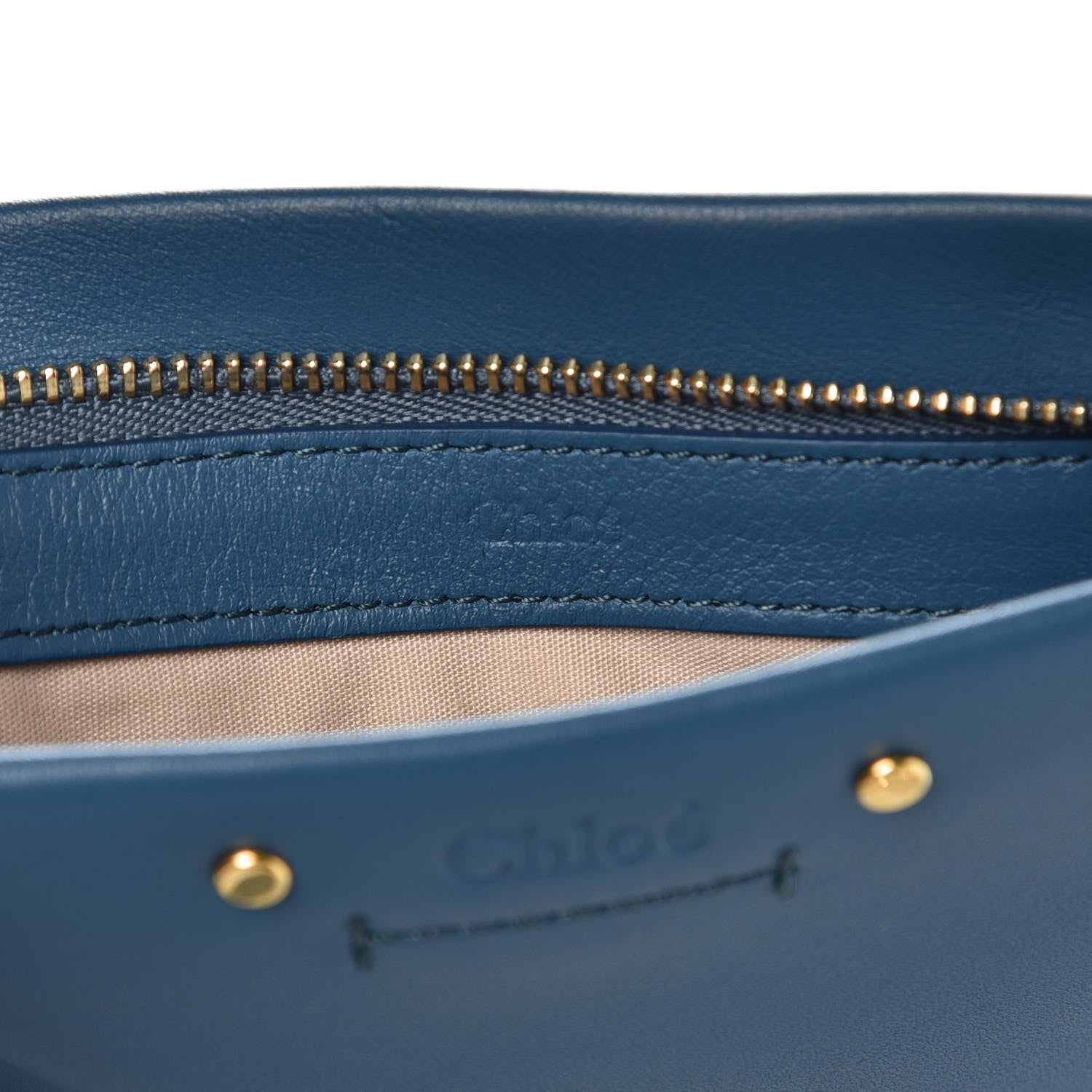 Chloe Calfskin Mini Roy Chain Pouch Vinyl Blue 6 of 7