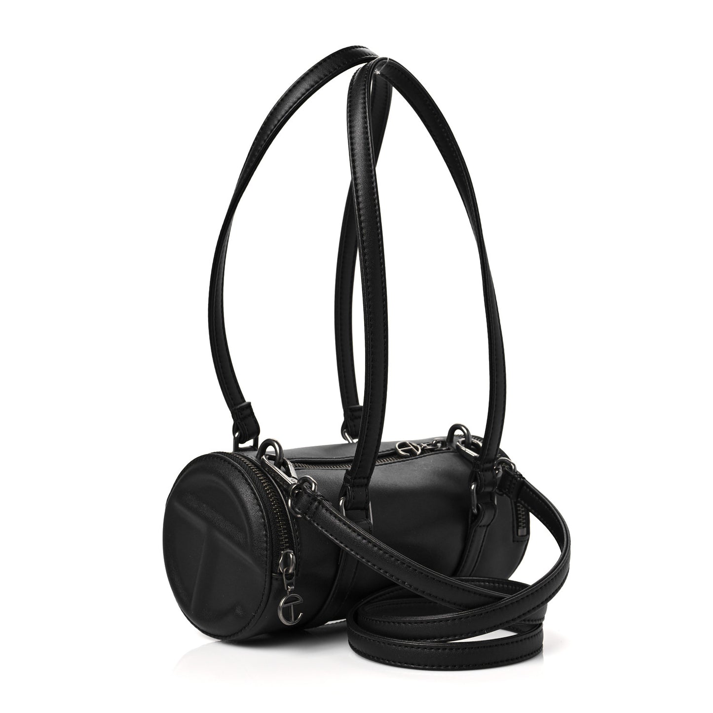 Vegan Leather Small Duffle Black