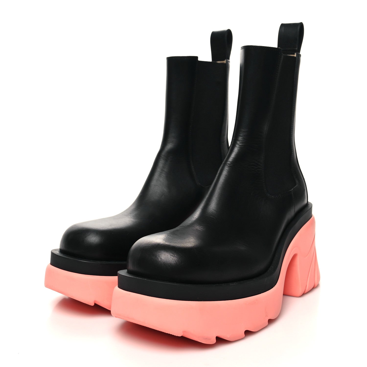 Bottega Veneta Calfskin The Flash Chelsea Boots 38 Black Flamingo 3 of 7