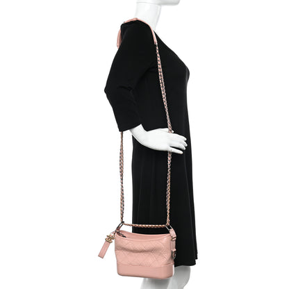 Chanel Aged Calfskin Quilted Small Gabrielle Hobo Pink 2 of 10