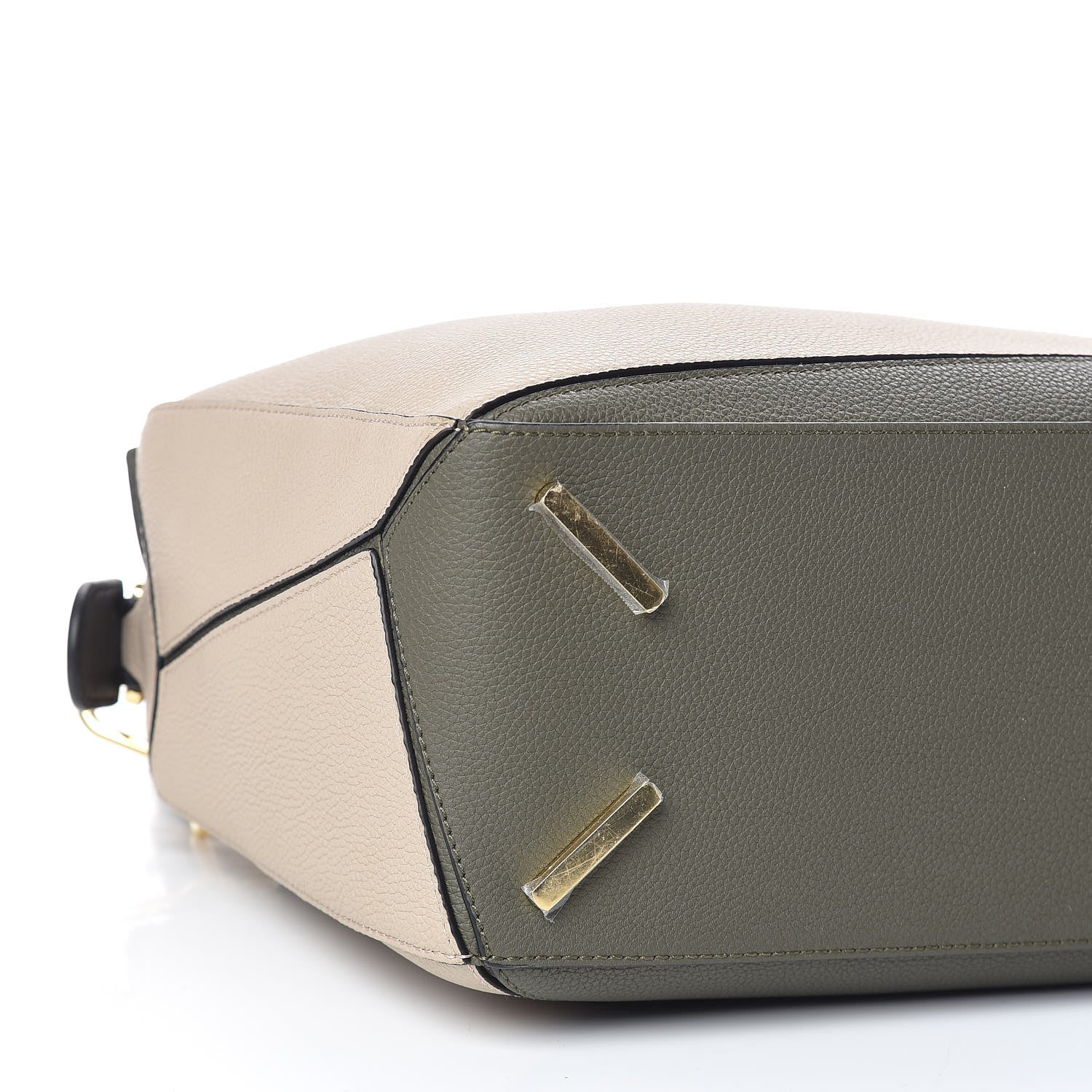 Loewe Grained Calfskin Medium Puzzle Bag Oat Khaki Green 5 of 10