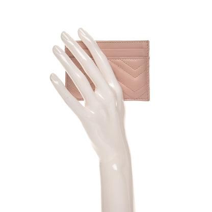 Gucci Calfskin Matelasse GG Marmont Card Holder Perfect Pink 9 of 14