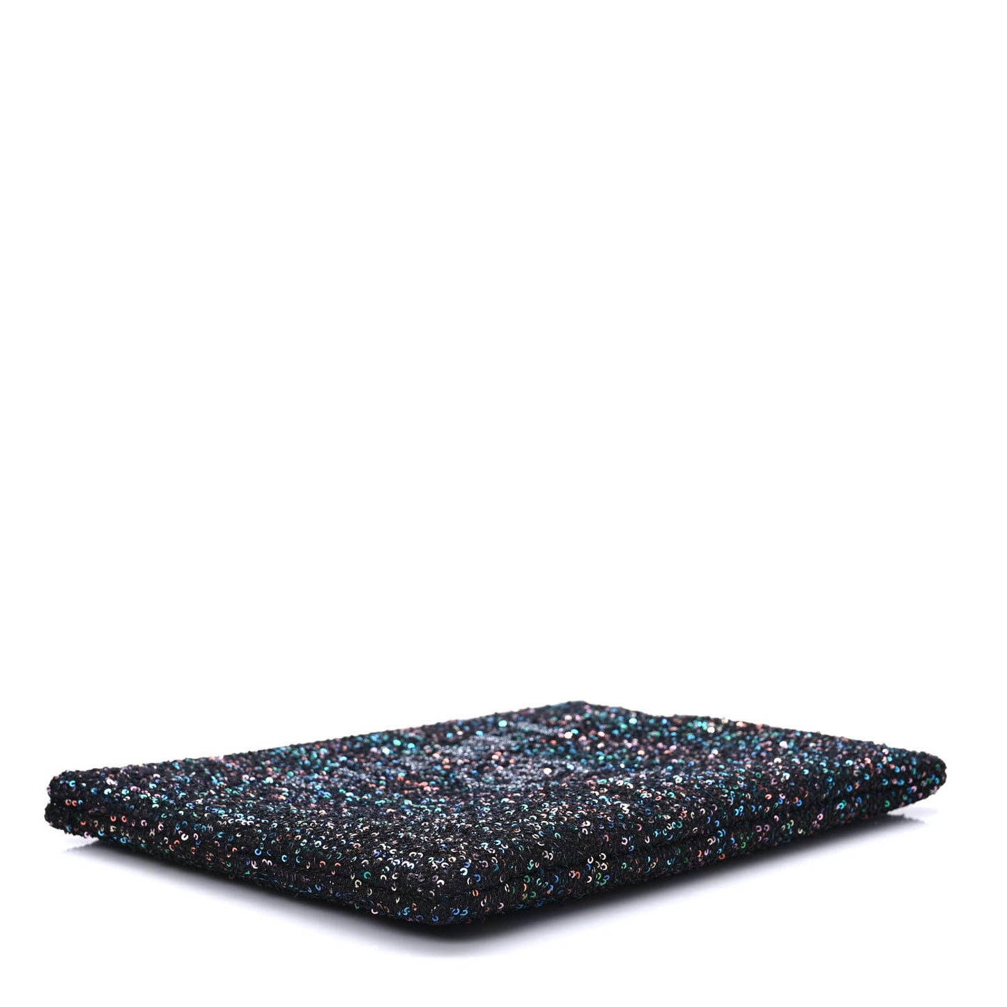 Canvas Sequin Medium Deauville Cosmetic Pouch Black