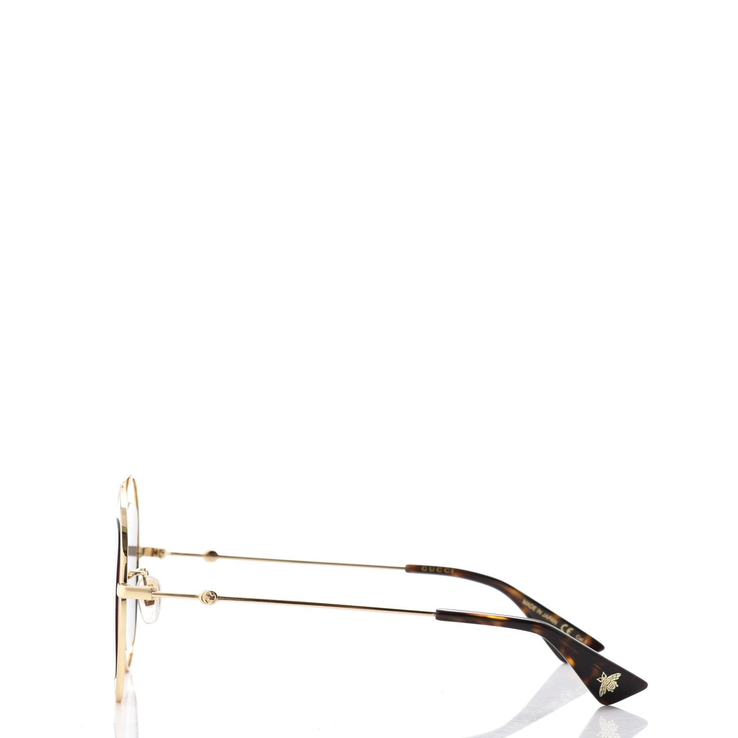Round Frame Sylvie Web Sunglasses GG0105S Gold