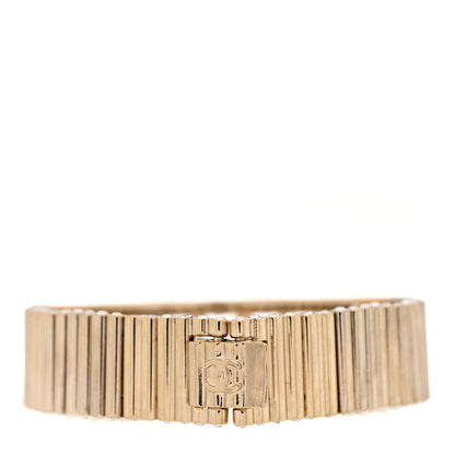 Chanel Crystal CC Logo Bracelet M Gold 3 of 4