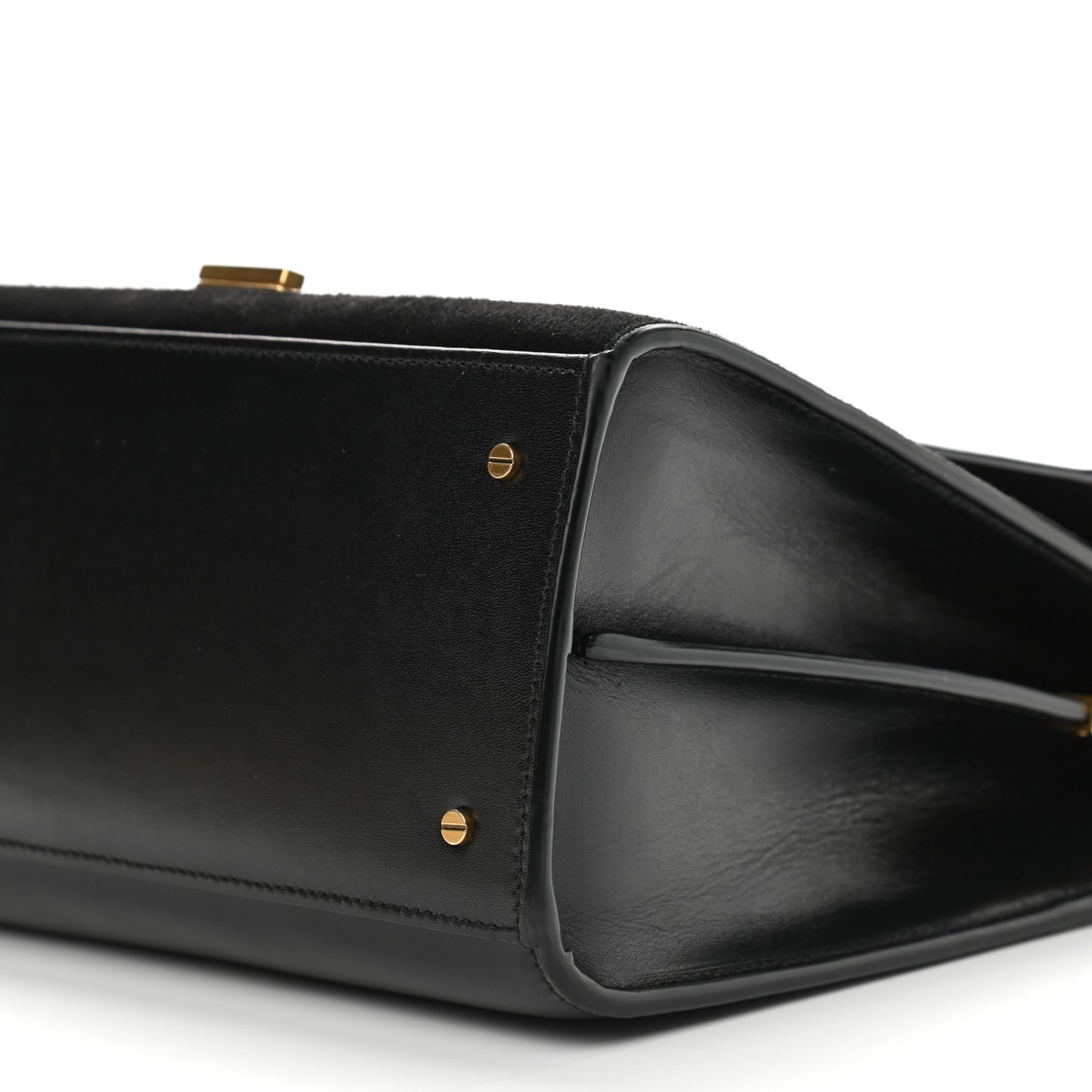 Kid Scamosciato Smooth Calfskin Medium Classic Monogram Cassandra Top Handle Black Rouge Legion