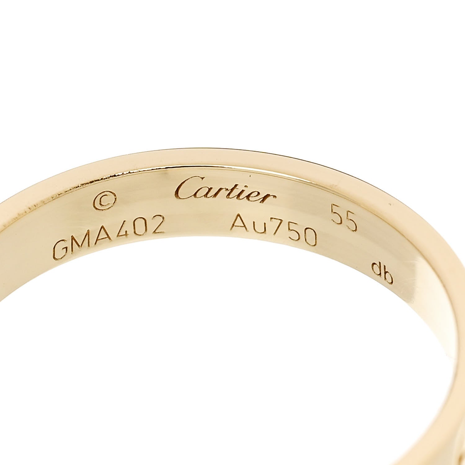 Cartier 18K Yellow Gold 3.5mm LOVE Wedding Band Ring 55 7.25 4 of 5