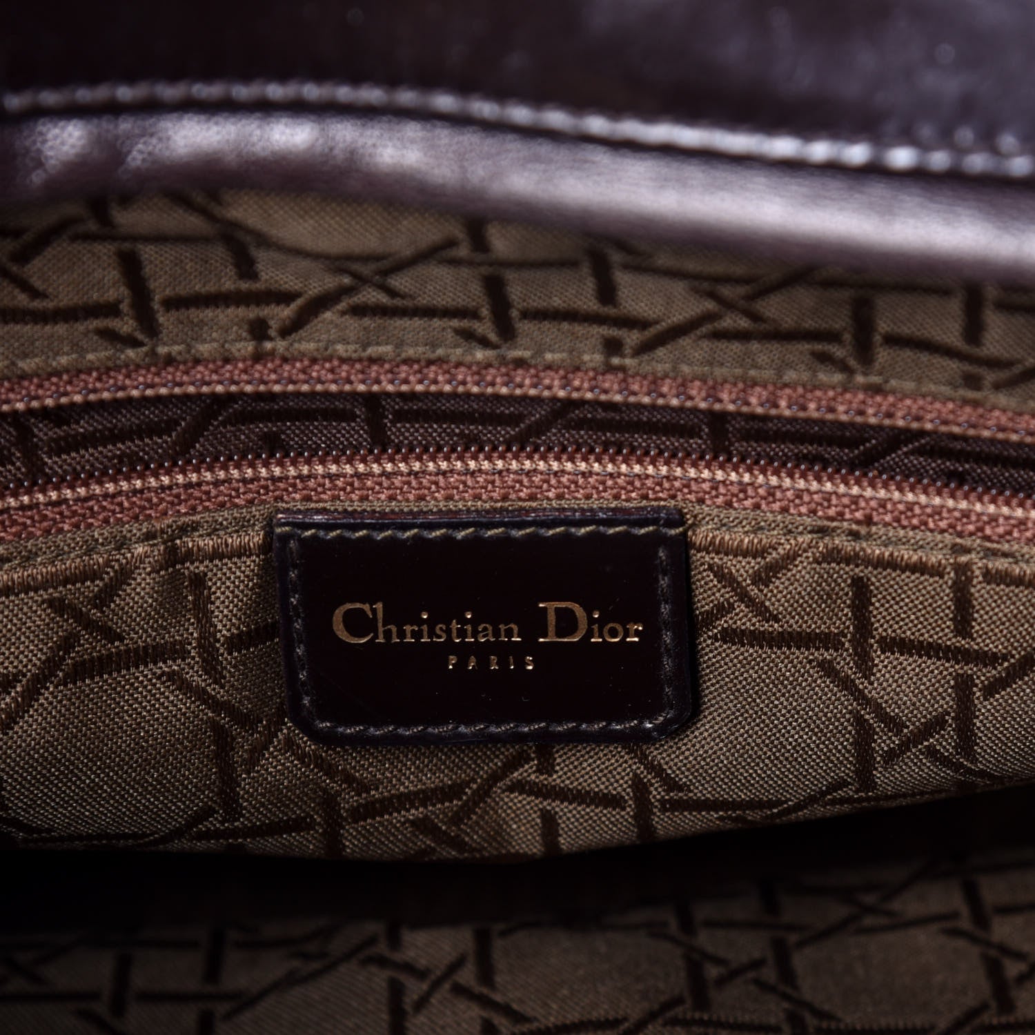 Christian Dior Patent Pony Hair Leopard Print Large Lady Dior Brown 5 of 7