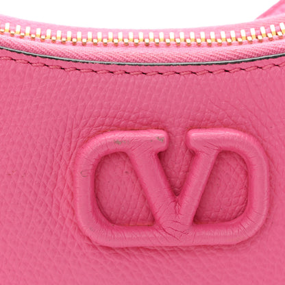 Valentino Garavani Grainy Calfskin Mini Vlogo Hobo Bag Feminine Pink 11 of 13