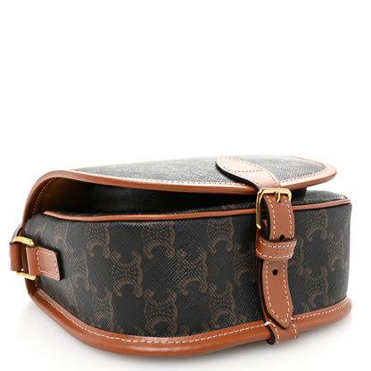 Celine Triomphe Canvas Medium Folco Bag Tan 4 of 9