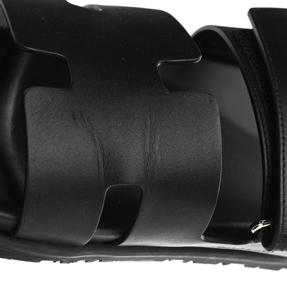 Hermes Calfskin Mens Chypre Sandals 43 Black 12 of 14