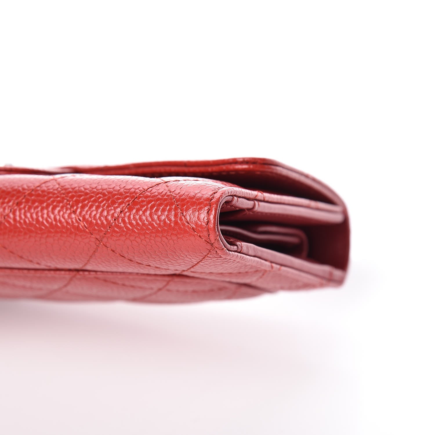 Chanel Caviar Quilted Large Flap Wallet Red 10 of 11