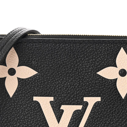 Louis Vuitton Empreinte Monogram Giant Double Zip Pochette Black Cream 8 of 11