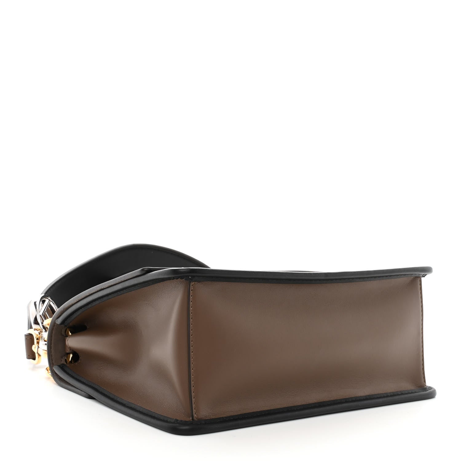 Fendi Vitello Century F is Fendi Bi-Color FF 1974 Embossed Kan I Shoulder Bag Maya Black 4 of 11