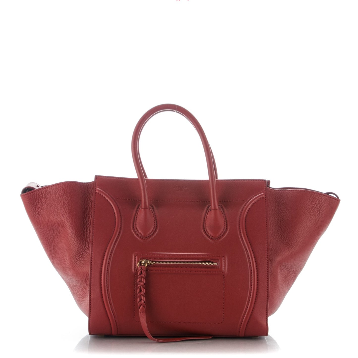 Supple Calfskin Medium Phantom Luggage Red