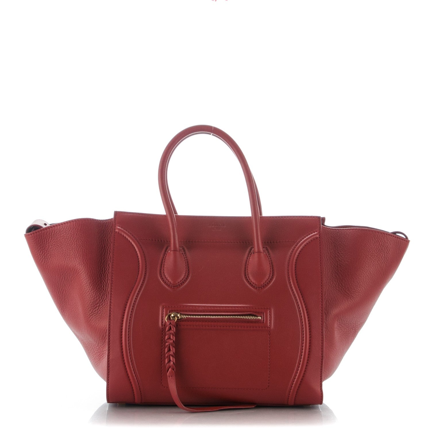 Celine Supple Calfskin Medium Phantom Luggage Red 1 of 8