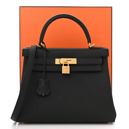 Hermes Togo Kelly Retourne 28 Black 12 of 12