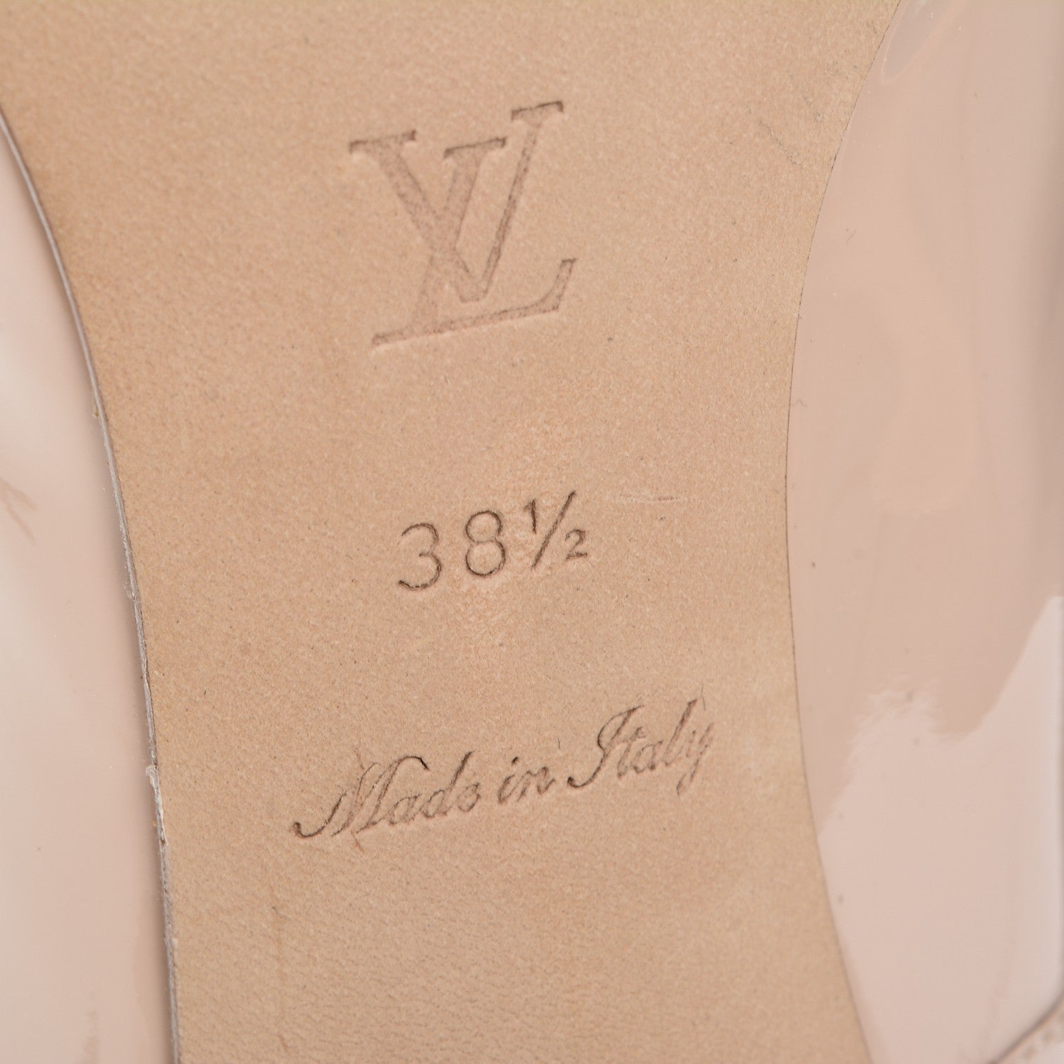 Louis Vuitton Patent Calfskin Eyeline Pumps 38.5 Nude 9 of 10
