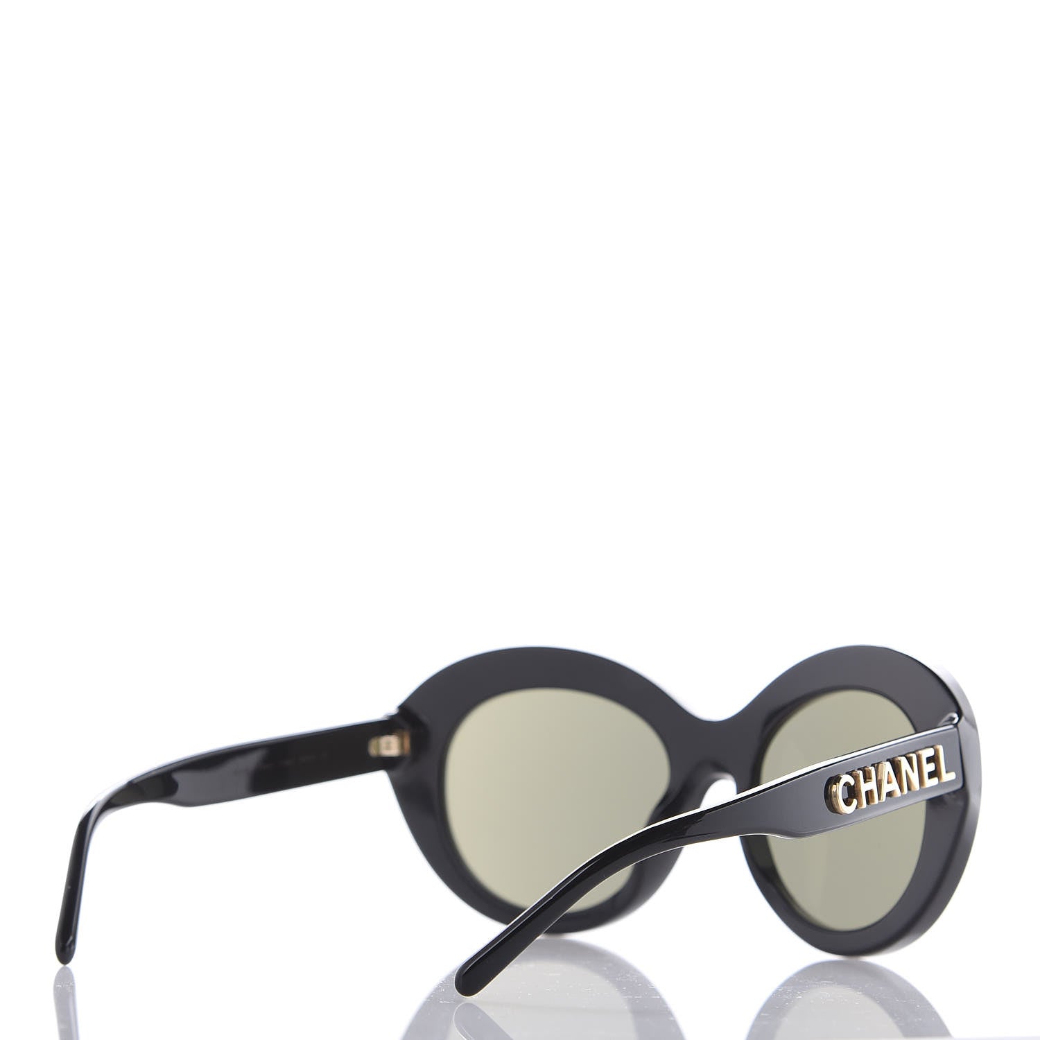 Chanel Shield Sunglasses S6222 Black Gold 4 of 7