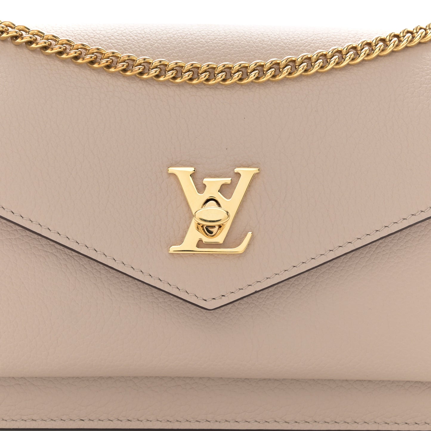 Soft Calfskin My Lockme Chain Pochette Greige
