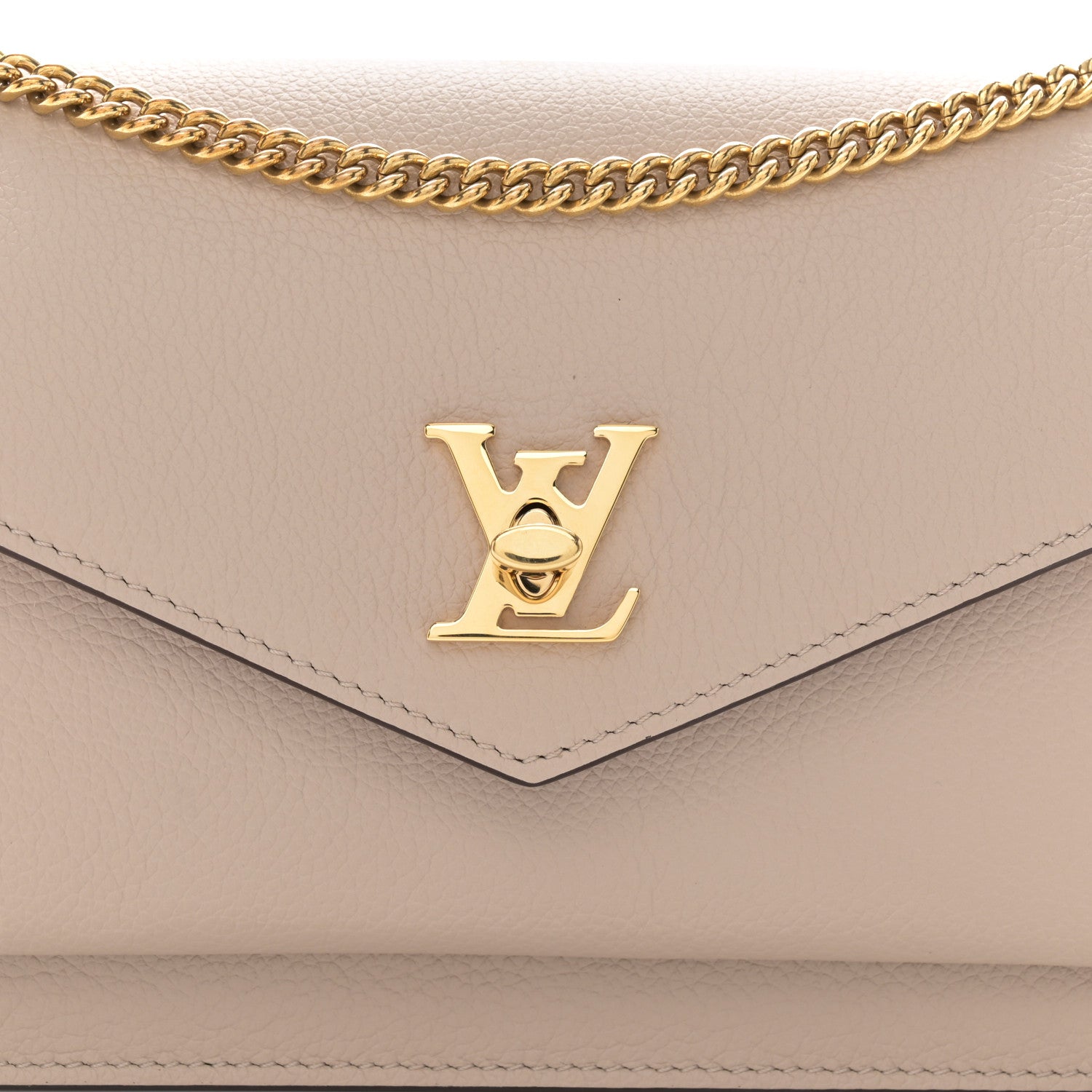 Louis Vuitton Soft Calfskin My Lockme Chain Pochette Greige 7 of 10