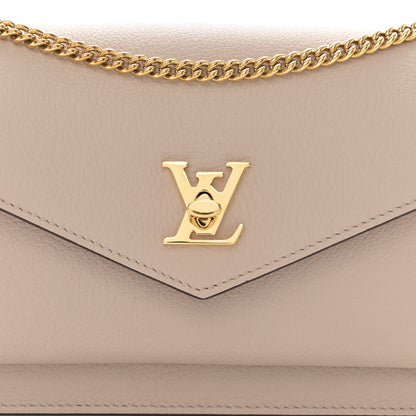 Louis Vuitton Soft Calfskin My Lockme Chain Pochette Greige 7 of 10