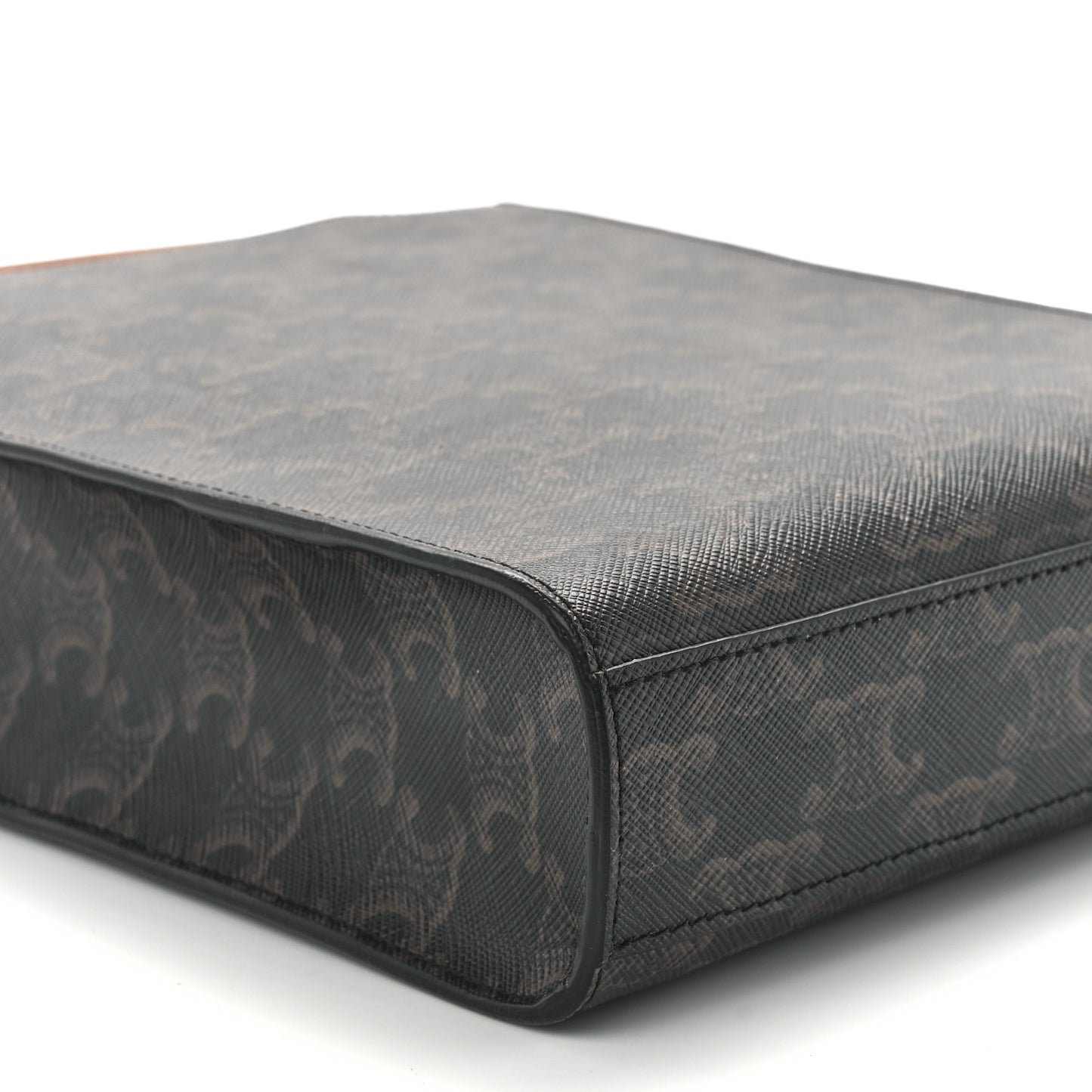 Triomphe Canvas Calfskin Mini Vertical Cabas Tan