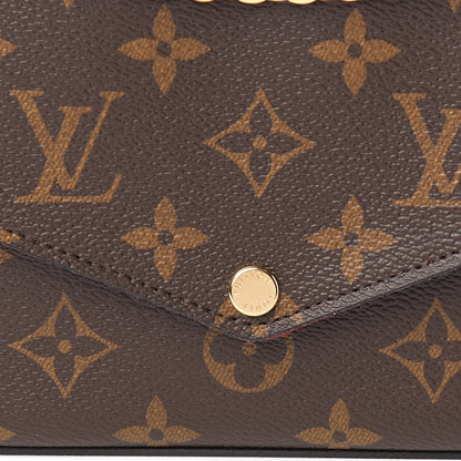 Louis Vuitton Monogram Pochette Felicie Chain Wallet Fuchsia 10 of 11