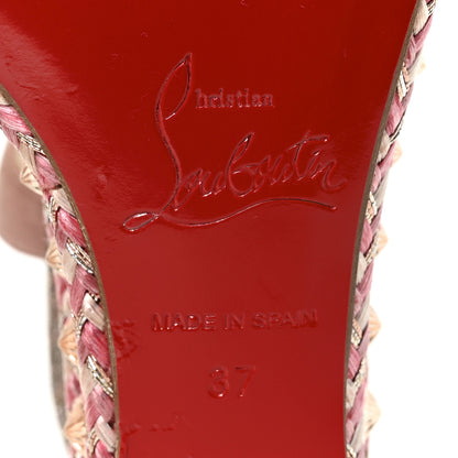 Christian Louboutin Suede Specchio Glitter Studded Pyradiams 110 Platform Sandals 37 Crepon 7 of 9