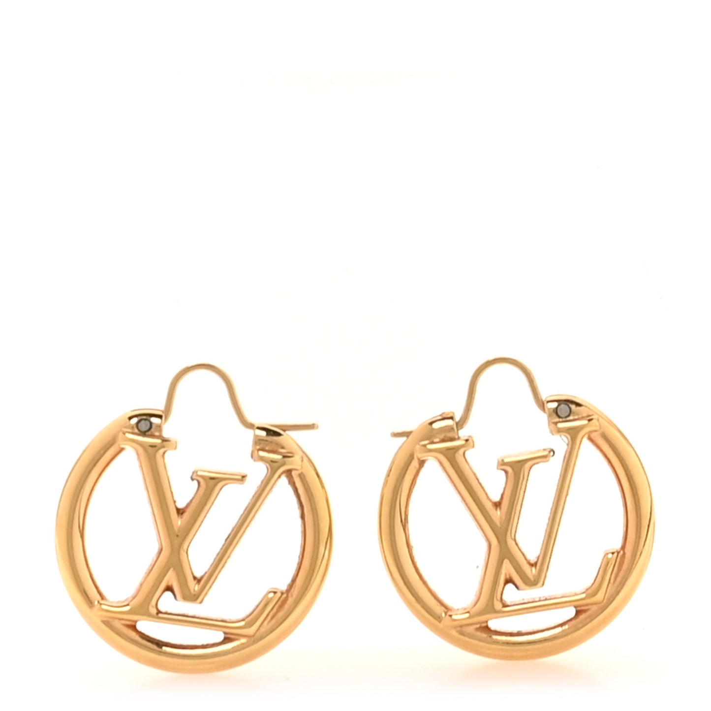 Metal Small Louise Hoop Earrings Gold