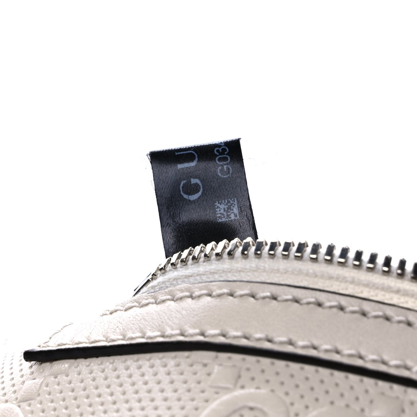 Calfskin GG Tennis Embossed Belt Bag Mystic White