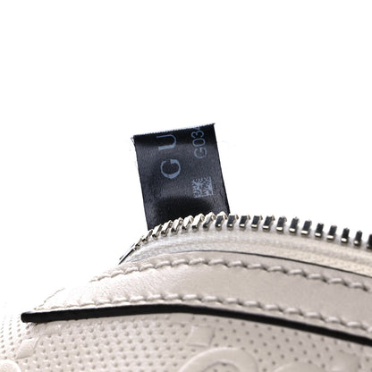 Gucci Calfskin GG Tennis Embossed Belt Bag Mystic White 7 of 9