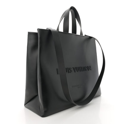 Louis Vuitton Cowhide Shopper Bag MM Black 3 of 9