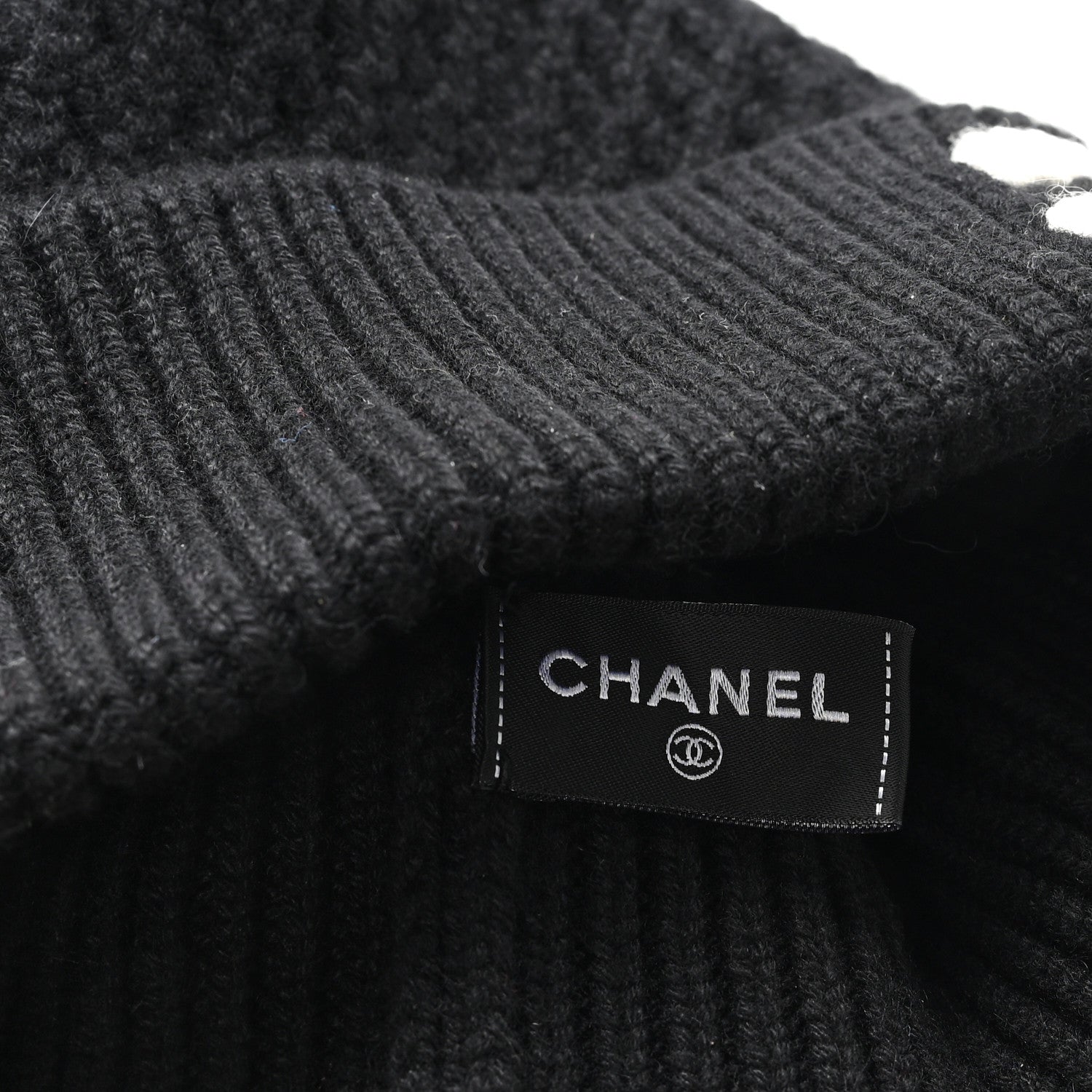 Chanel Cashmere CC Logo Beanie Hat  Black 5 of 5