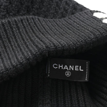 Chanel Cashmere CC Logo Beanie Hat  Black 5 of 5